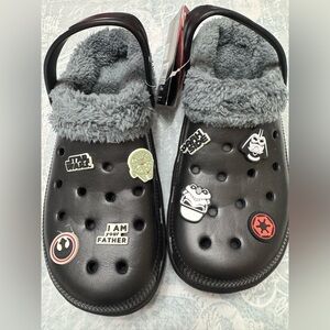 Star Wars Themed Black Clogs with Charms size 10